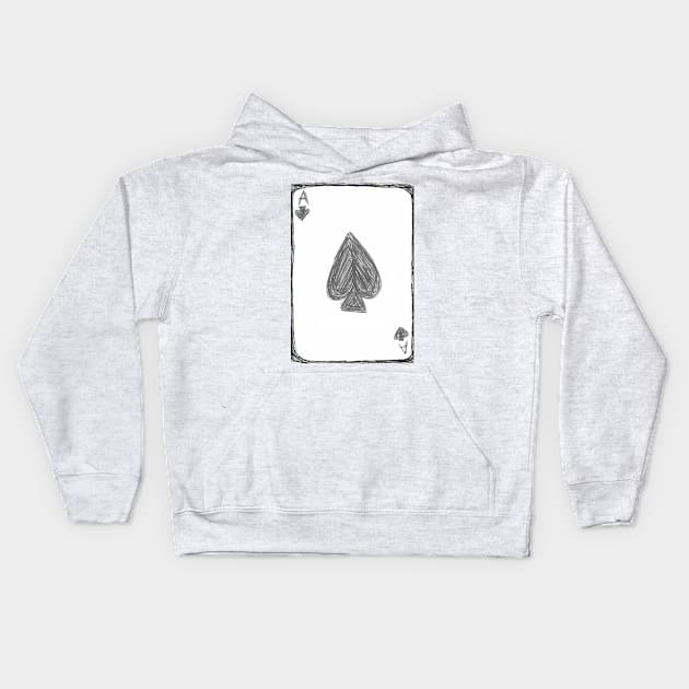 Ace of Spades Kids Hoodie by alexbookpages